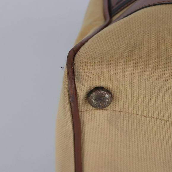 SAINT LAURENT Boston Bag Canvas Leather Brown Auth bs19295 - Picture 15 of 16